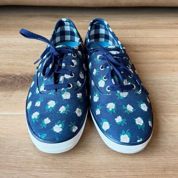 Keds x Draper James Champion Magnolia Navy Floral Sneakers Size 7 - Picture 3 of 5